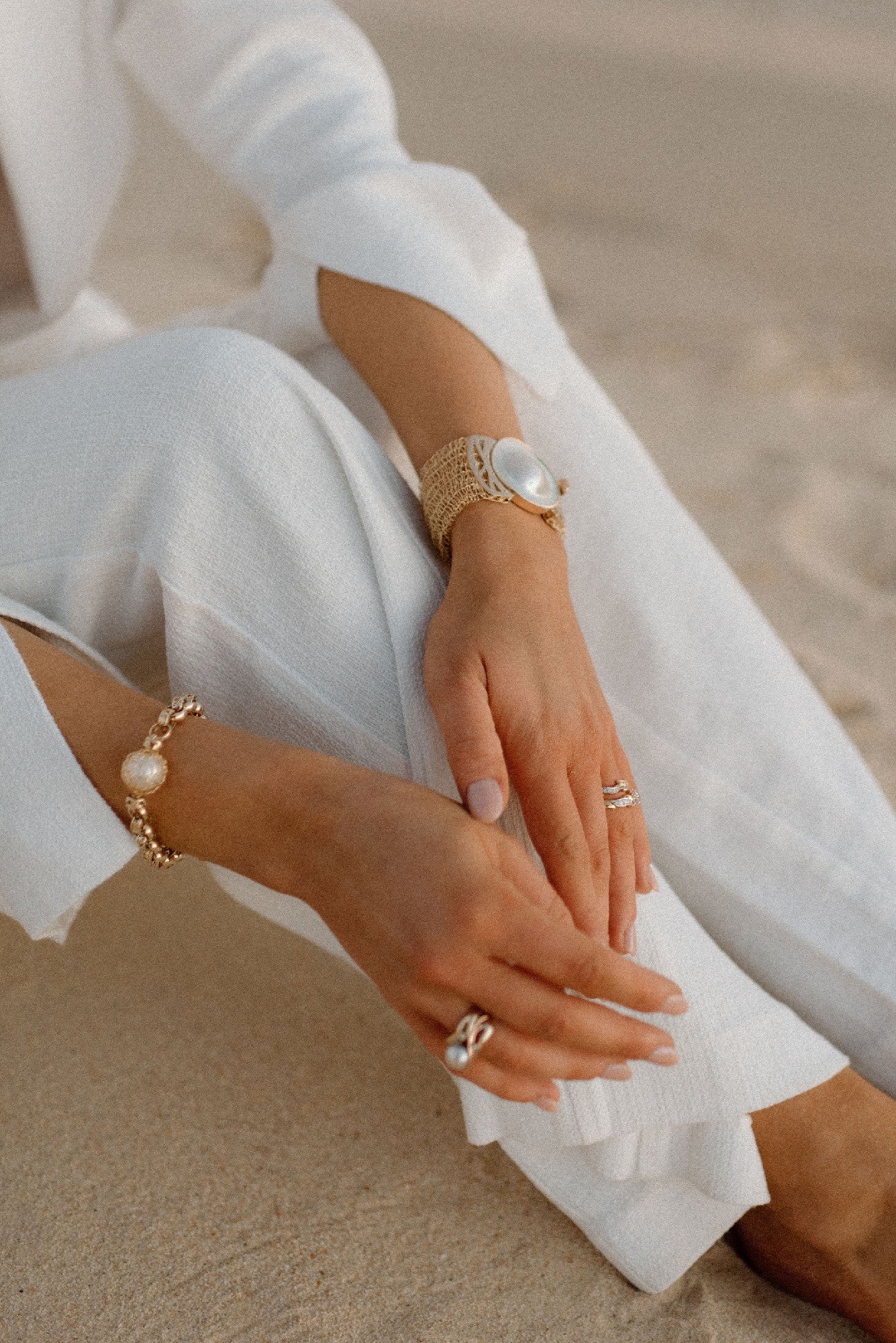Pearl Knitted Heavy Belcher Bracelet