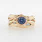 Sapphire & Pink Champagne Diamond Ring