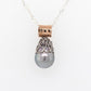 Pearl Pendant with French Knitting, Embossed Bale