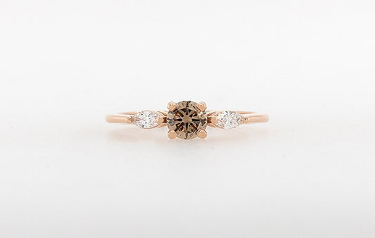 Champagne & Pear Diamond Ring