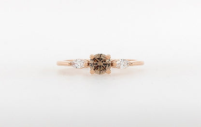 Champagne & Pear Diamond Ring