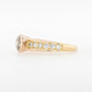 Champagne Diamond Bezel Set Ring