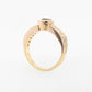 Champagne Diamond Bezel Set Ring