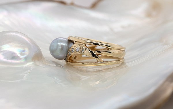 Pearl & Diamond Ring