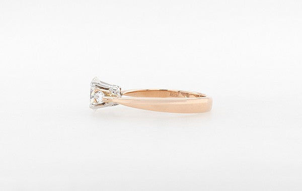 0.91ct Oval and Pear Diamond Ring