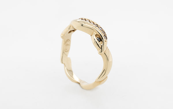 Wedding Ring Champagne and Black Diamonds