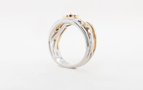 Aquamarine & Diamond Ring