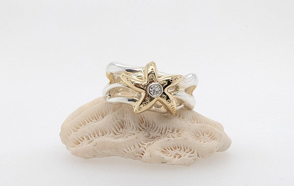 Starfish Diamond Ring SS 9Y