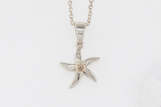Starfish Diamond Pendant SS 9Y