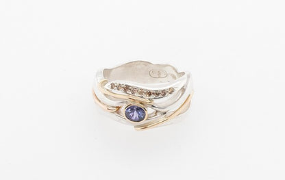 Tanzanite & Champagne Diamonds Ring