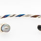 Twist Bangle with Abrolhos Pearl, Cat's Eye, Titanium