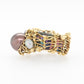 Titanium Knitted Pearl Ring 18Y