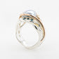 Abrolhos Pearl Ring with Blue Diamonds