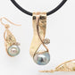Pearl Champagne Embossed Pendant