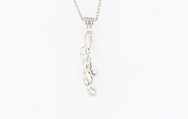 Vine Pendant with Diamonds