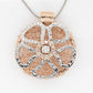 Floral Extravaganza Pink Diamonds, French Knit Pendant
