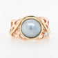 Coral Reef Diamond & Pearl Ring