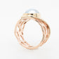 Coral Reef Diamond & Pearl Ring