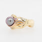 Pearl & 4PP Pink Diamond Ring