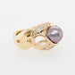 Pearl & 4PP Pink Diamond Ring