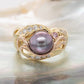 Pearl & 4PP Pink Diamond Ring