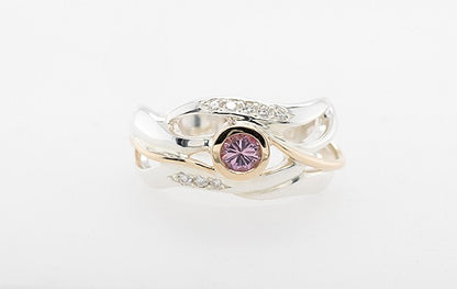 Pink Tourmaline & Diamond Ring