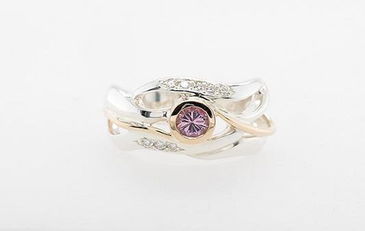 Pink Tourmaline & Diamond Ring