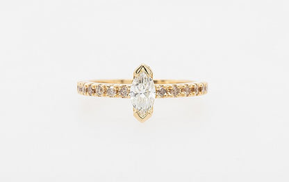 Marquise & Champagne Diamond Ring