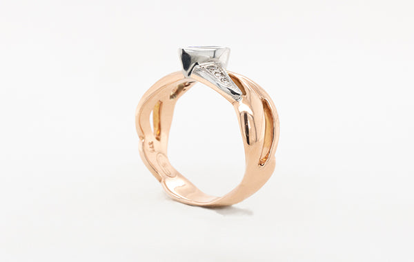 Tanzanite & Diamond Ring Pear Cut Ring