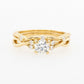 Engagement Ring 0.40ct G & 6PP Pink Diamonds