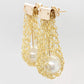 French Knitted Pearl Earrings White Pearl