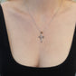 Cross Pendant Pink Dia Flower Detailing18R/W