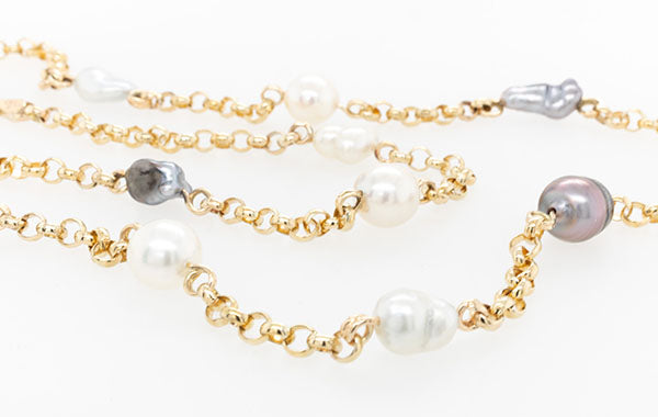 Pearl Assorted Necklace Belcher Link