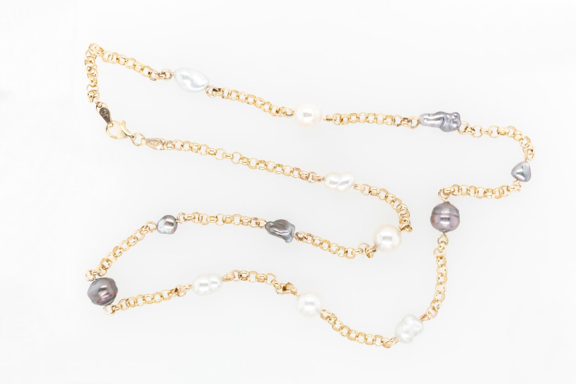 Pearl Assorted Necklace Belcher Link