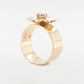 Geraldton Wax Pink Sapphire Embossed Ring