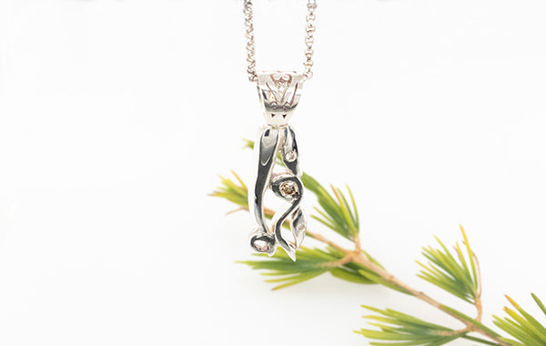 Vine Diamond Pendant SS