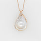 Mabe Pear Diamond Pendant