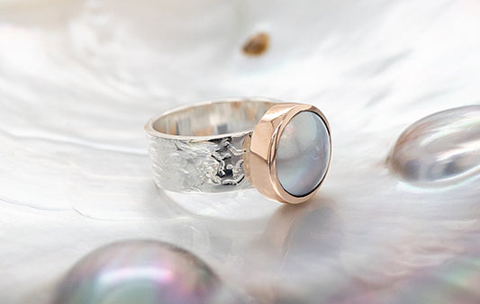 Mabe Bezel Embossed Ring 9R SS