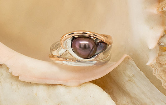Pearl Round & Keshi Pearl Ring