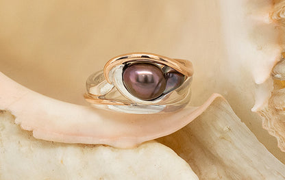 Pearl Round & Keshi Pearl Ring
