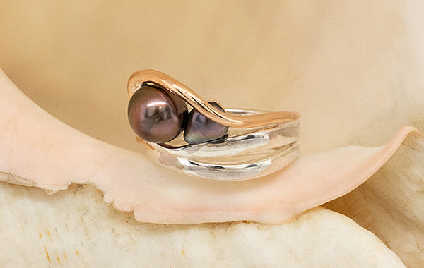 Pearl Round & Keshi Pearl Ring