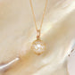 French Knitted Broome Pearl Pendant 9YR