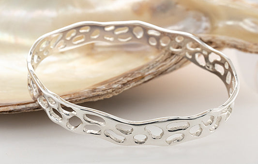 Coral Reef Oval Bangle SS