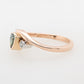 Sapphire Teal & Diamond Ring