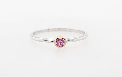 Sapphire Pink 3mm Ring