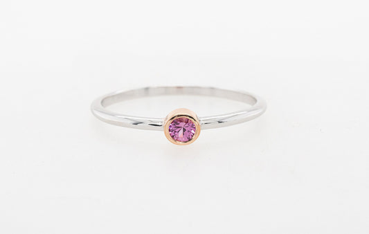 Sapphire Pink 3mm Ring