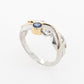 Sapphire Purple Blue & Diamond Vine Ring