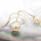 Pearl Flute Earrings, Akoya 7.4mm