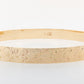 Embossed Solid Bangle Oval Shape 22.72grams.