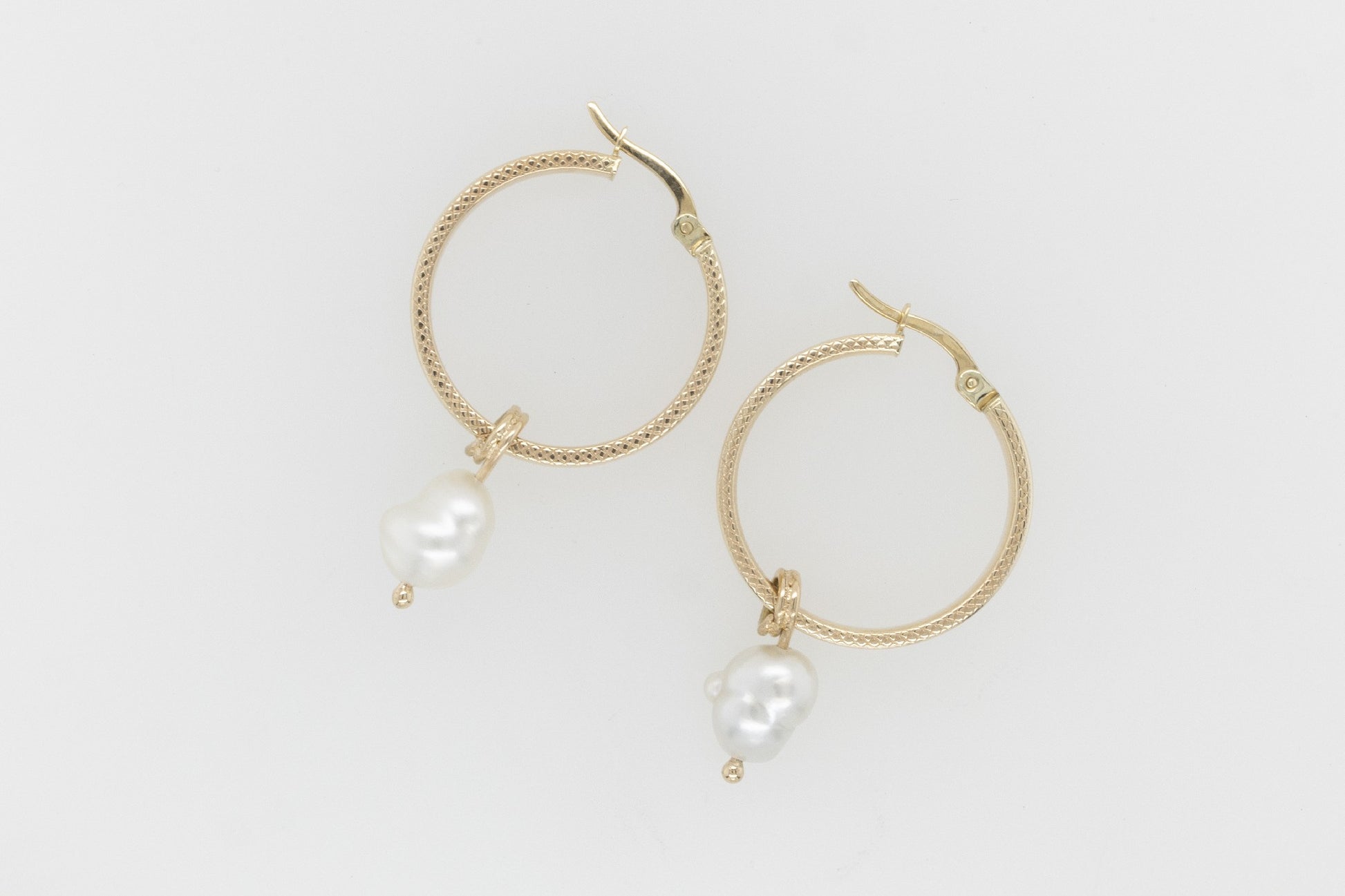 Cygnet Bay Keshi Pearl Fancy Hoop Earrings